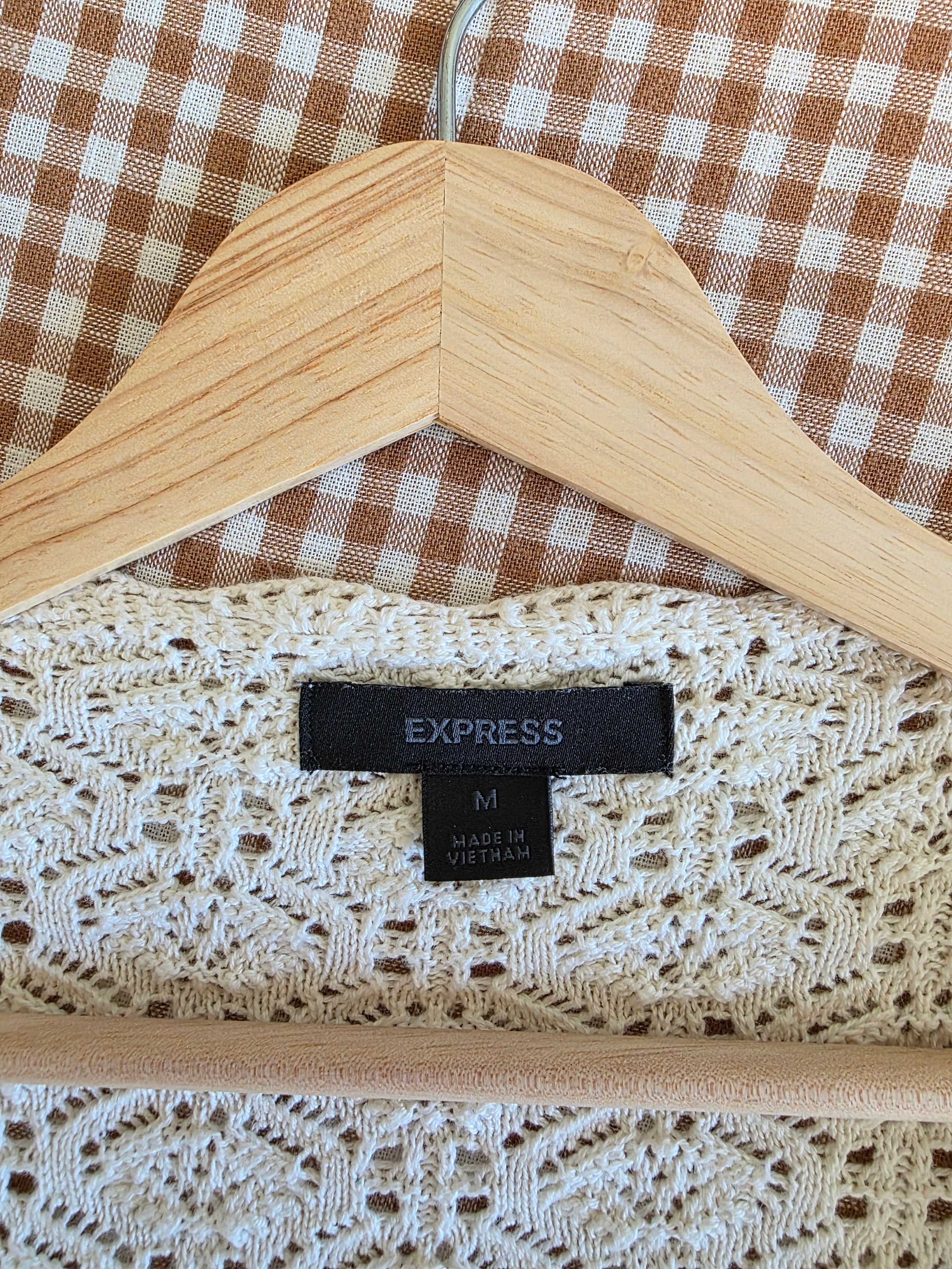 Vintage Cotton Crochet Top (M)