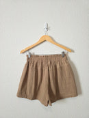 Brown Cotton Gauze Shorts (S)