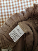 Brown Cotton Gauze Shorts (S)