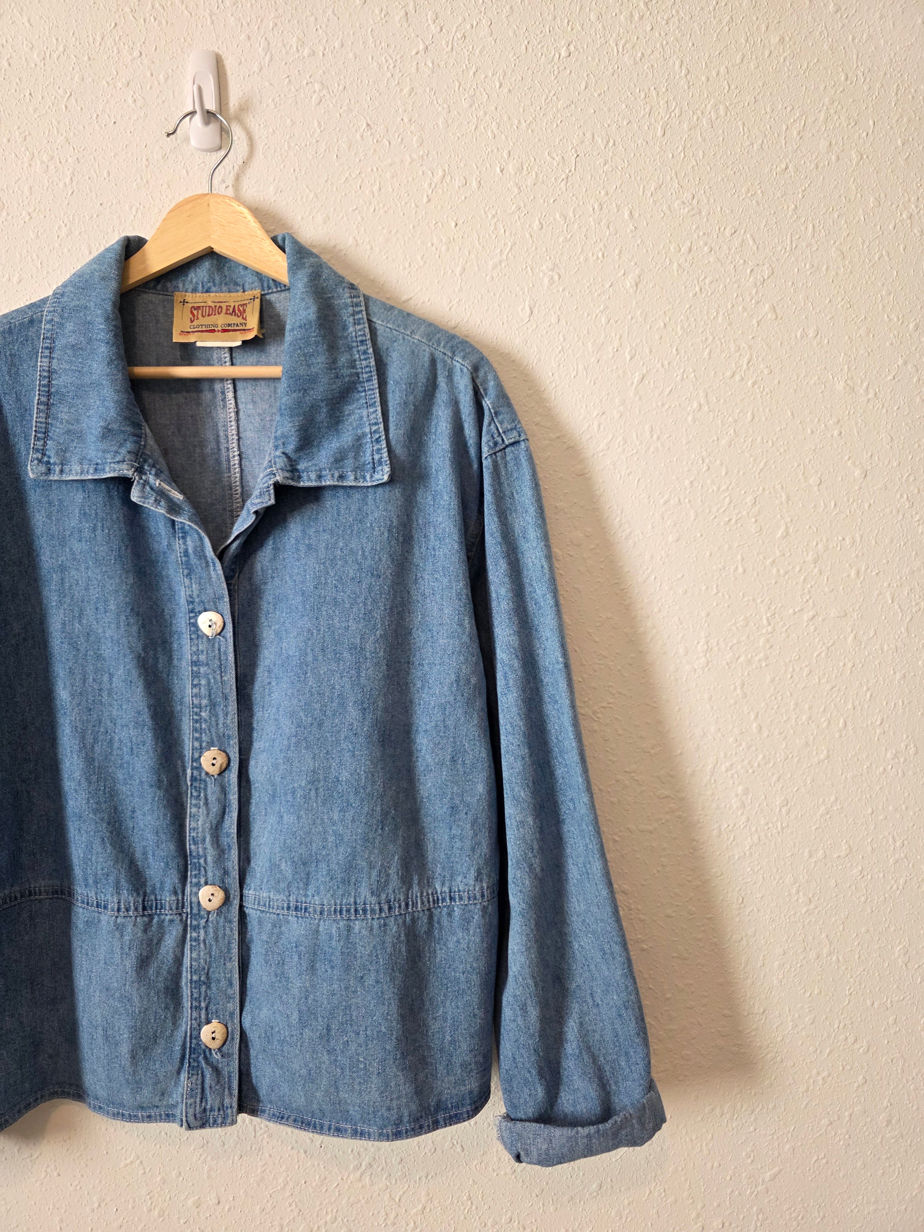 Vintage Denim Button Up Jacket (L/XL)