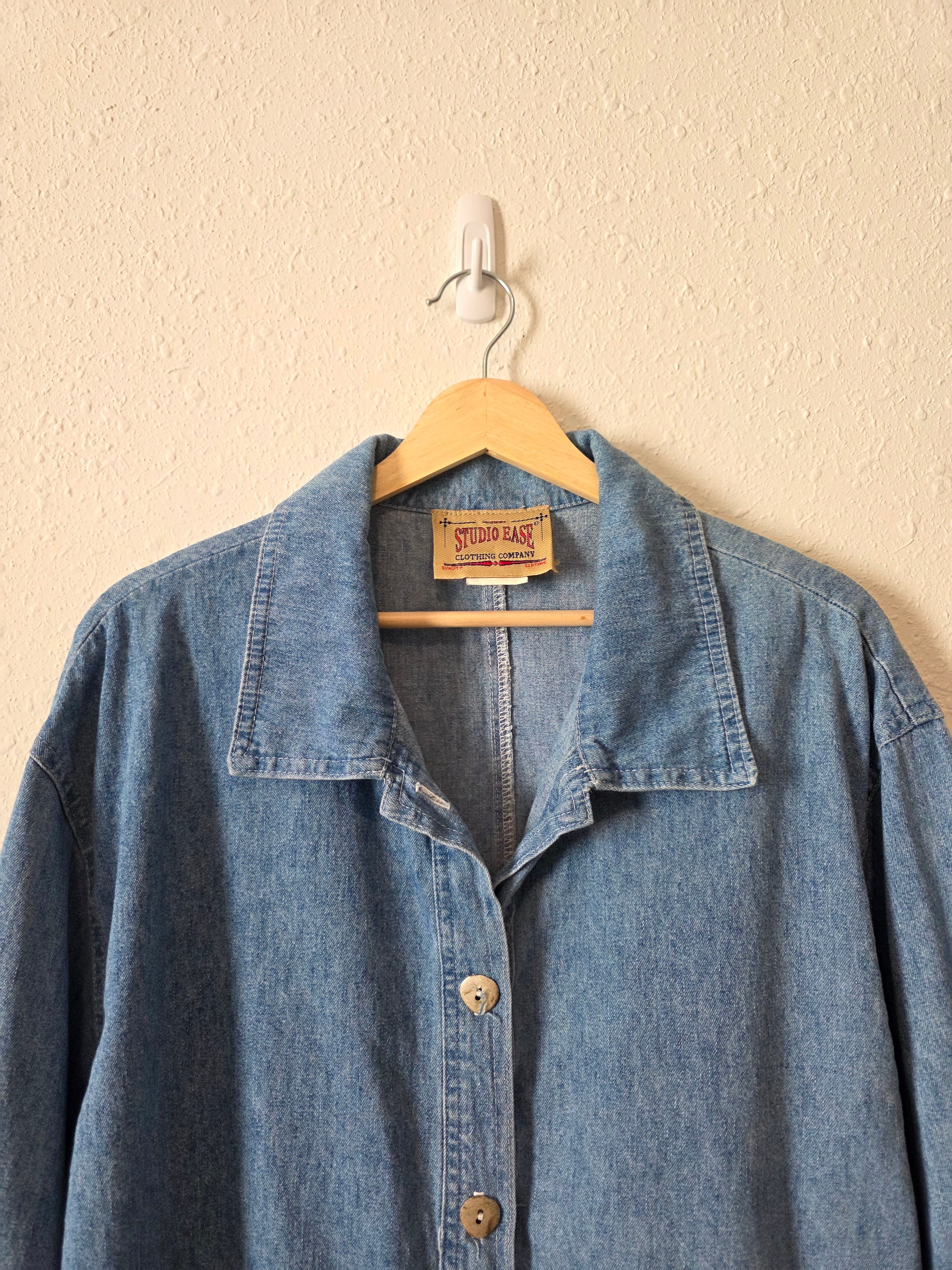 Vintage Denim Button Up Jacket (L/XL)