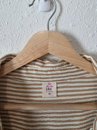 Neutral Striped Button Up Shirt (2X)