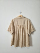 Neutral Striped Button Up Shirt (2X)