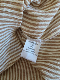 Neutral Striped Button Up Shirt (2X)