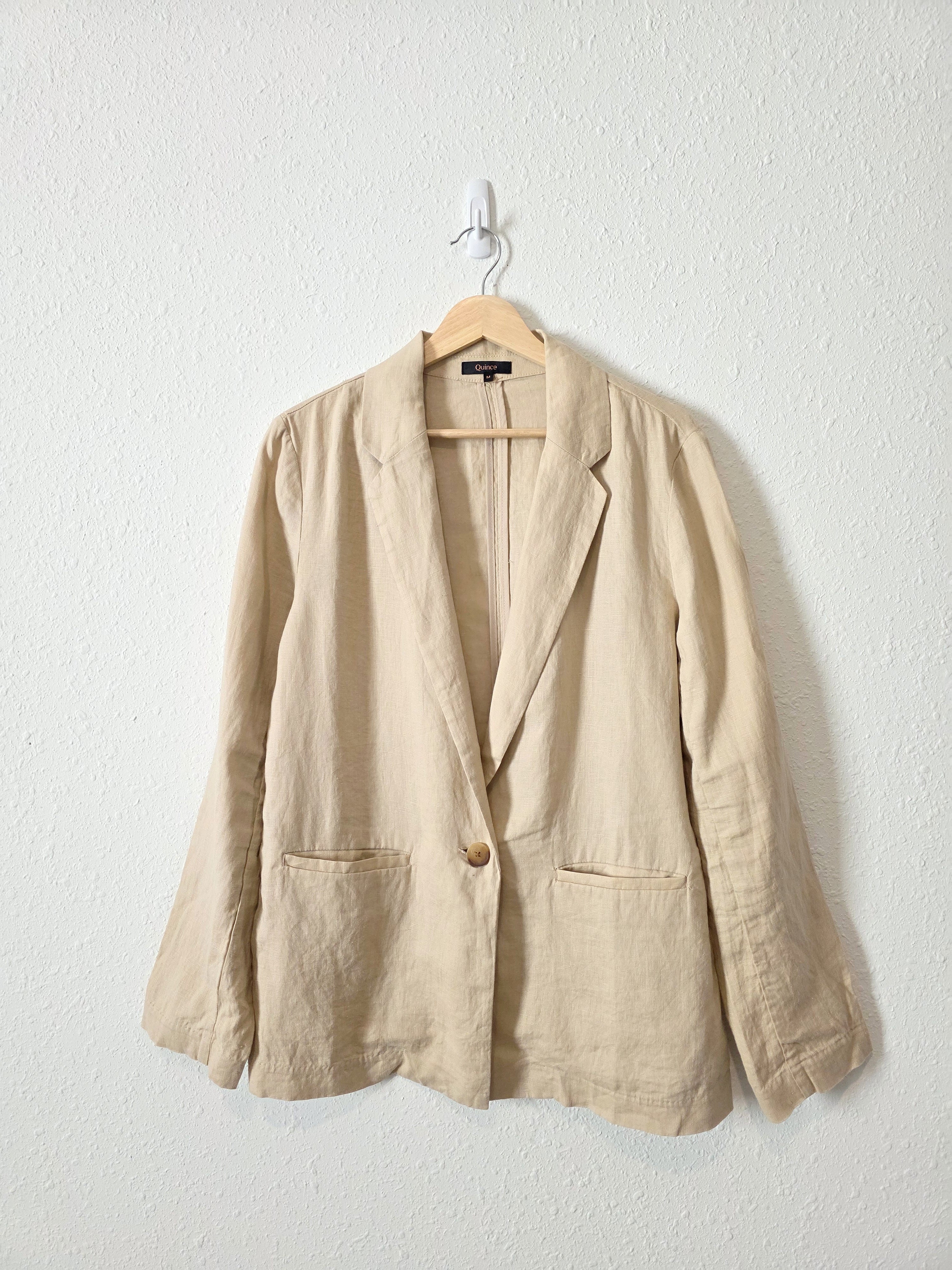 Quince Relaxed Linen Blazer (M)