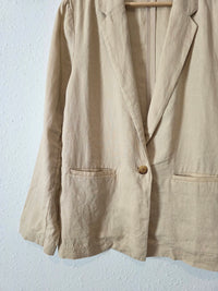 Quince Relaxed Linen Blazer (M)