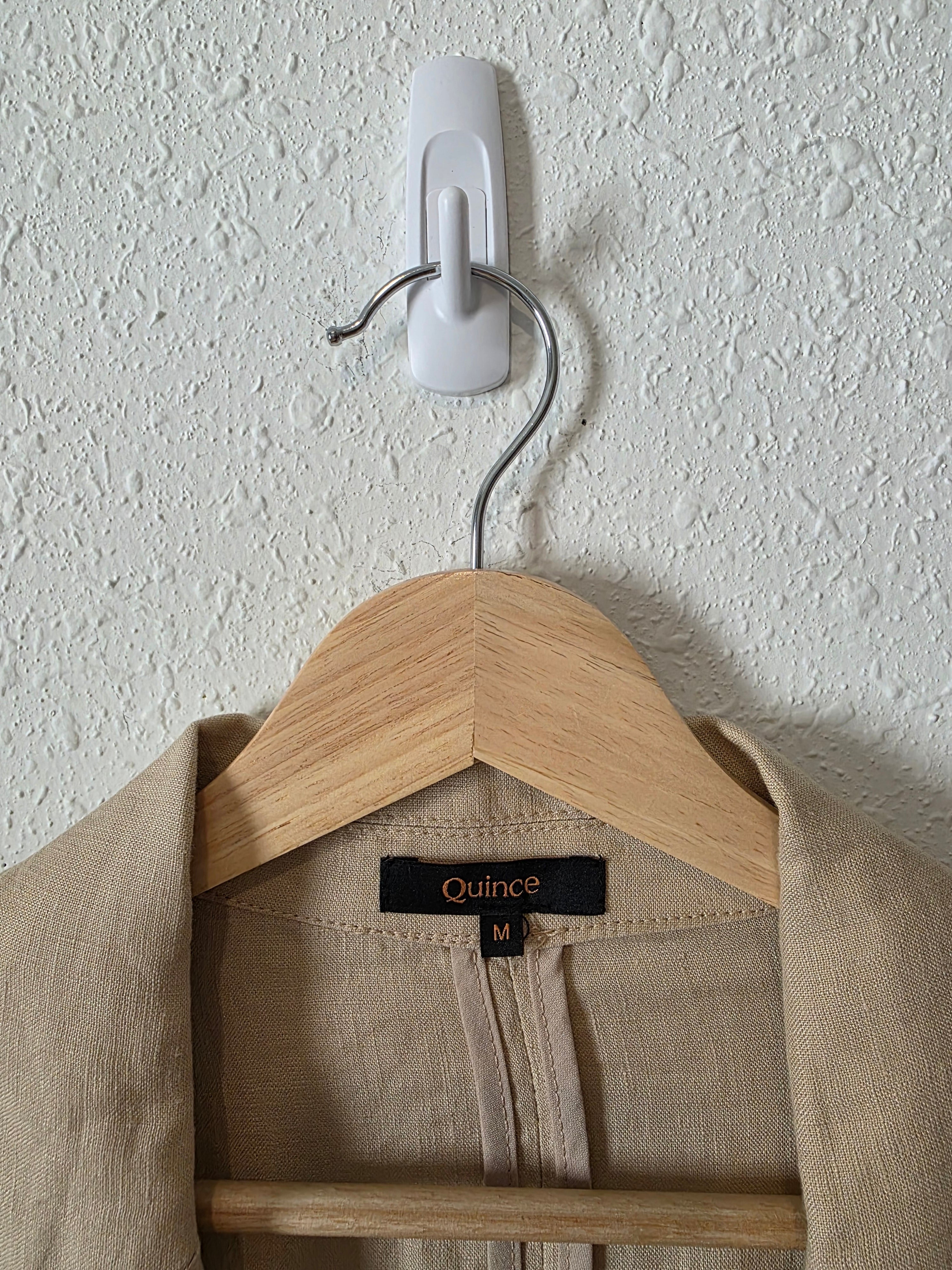 Quince Relaxed Linen Blazer (M)