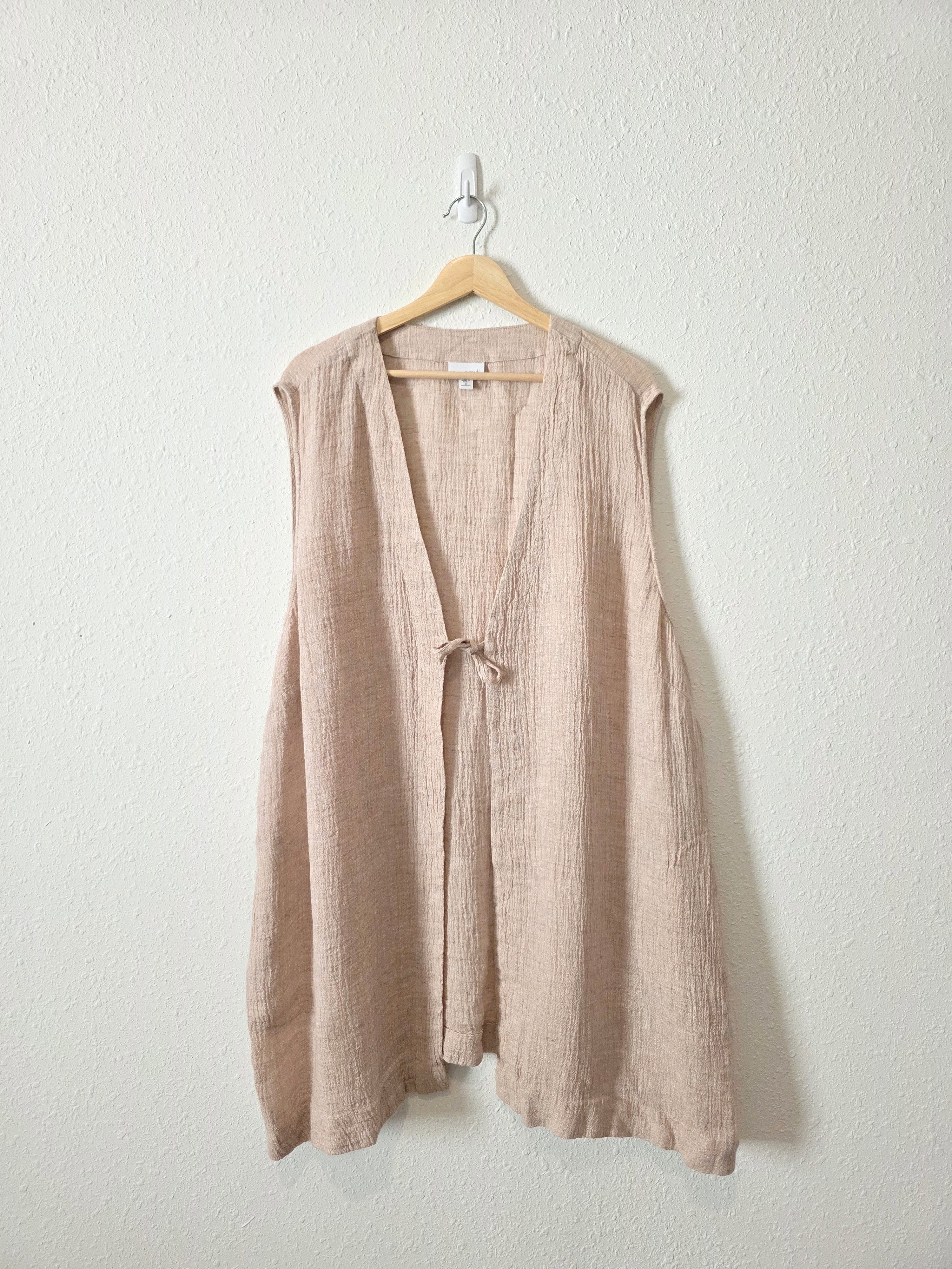 J.Jill Linen Tie Front Tunic Top (4X)