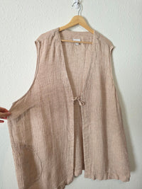 J.Jill Linen Tie Front Tunic Top (4X)