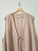 J.Jill Linen Tie Front Tunic Top (4X)