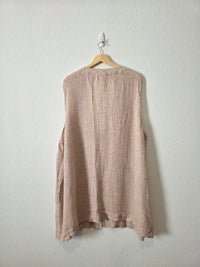 J.Jill Linen Tie Front Tunic Top (4X)