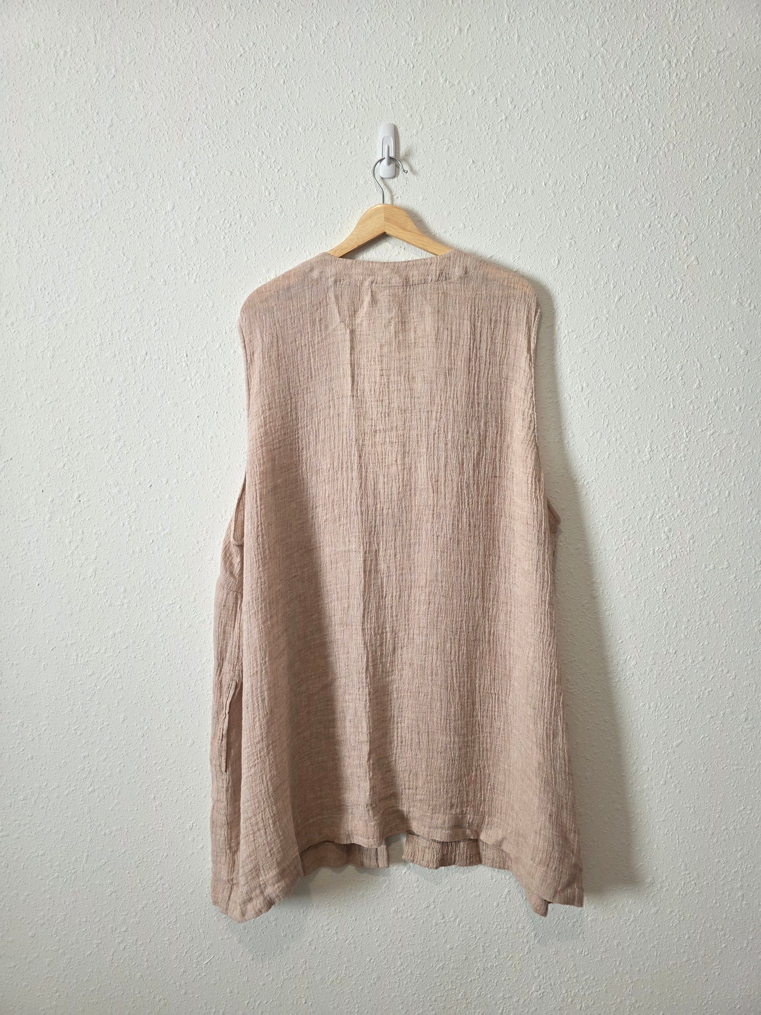 J.Jill Linen Tie Front Tunic Top (4X)