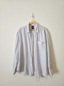 Gap Striped Linen Button Up (L tall)