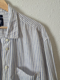Gap Striped Linen Button Up (L tall)