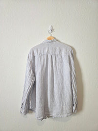 Gap Striped Linen Button Up (L tall)