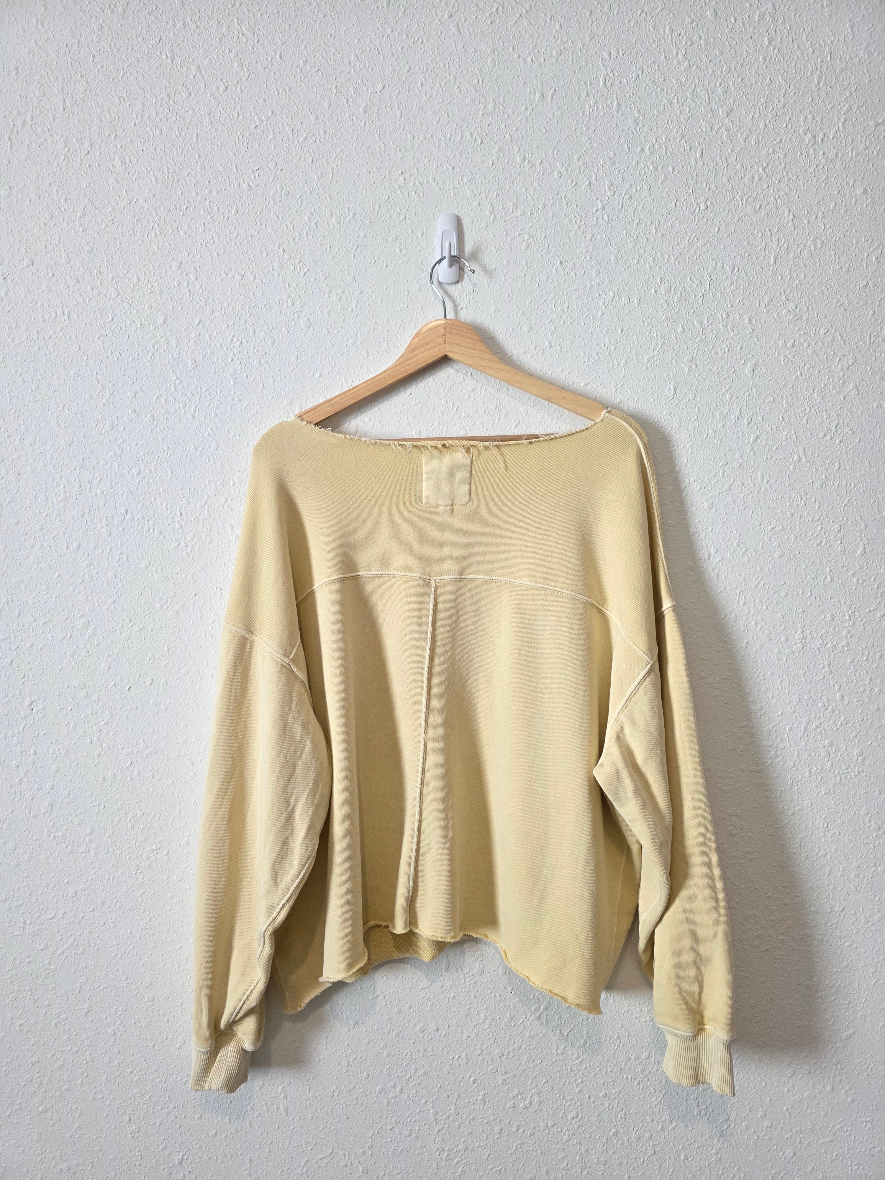 Aerie Butter Yellow Oversized Sweatshirt (S)