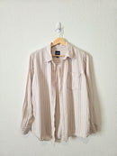 Gap Striped Linen Blend Button Up (M)