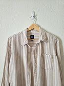 Gap Striped Linen Blend Button Up (M)