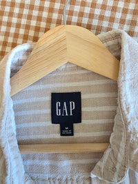 Gap Striped Linen Blend Button Up (M)