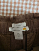 Brown Linen Pull On Shorts (S)