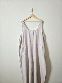 Lou & Grey Linen Cotton Wide Leg Jumpsuit (XXL)