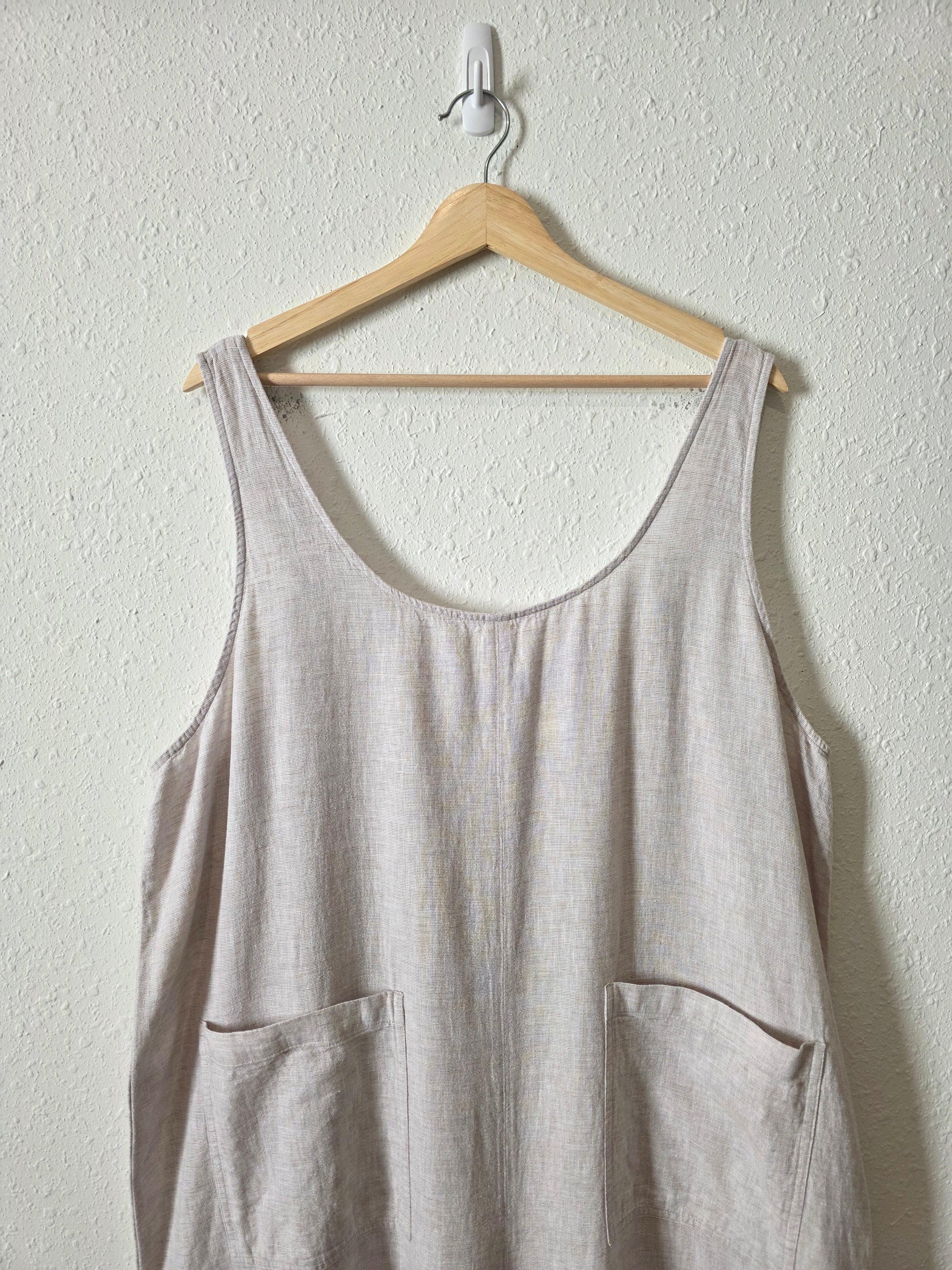 Lou & Grey Linen Cotton Wide Leg Jumpsuit (XXL)