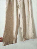 Oat Wide Leg Linen Pants (L)