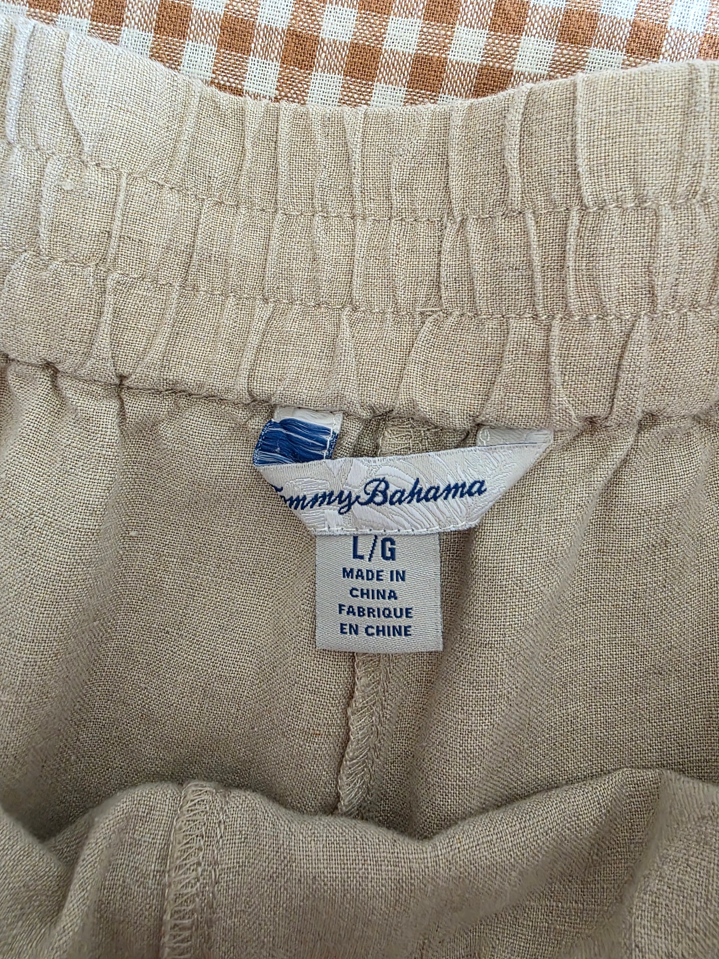 Oat Wide Leg Linen Pants (L)