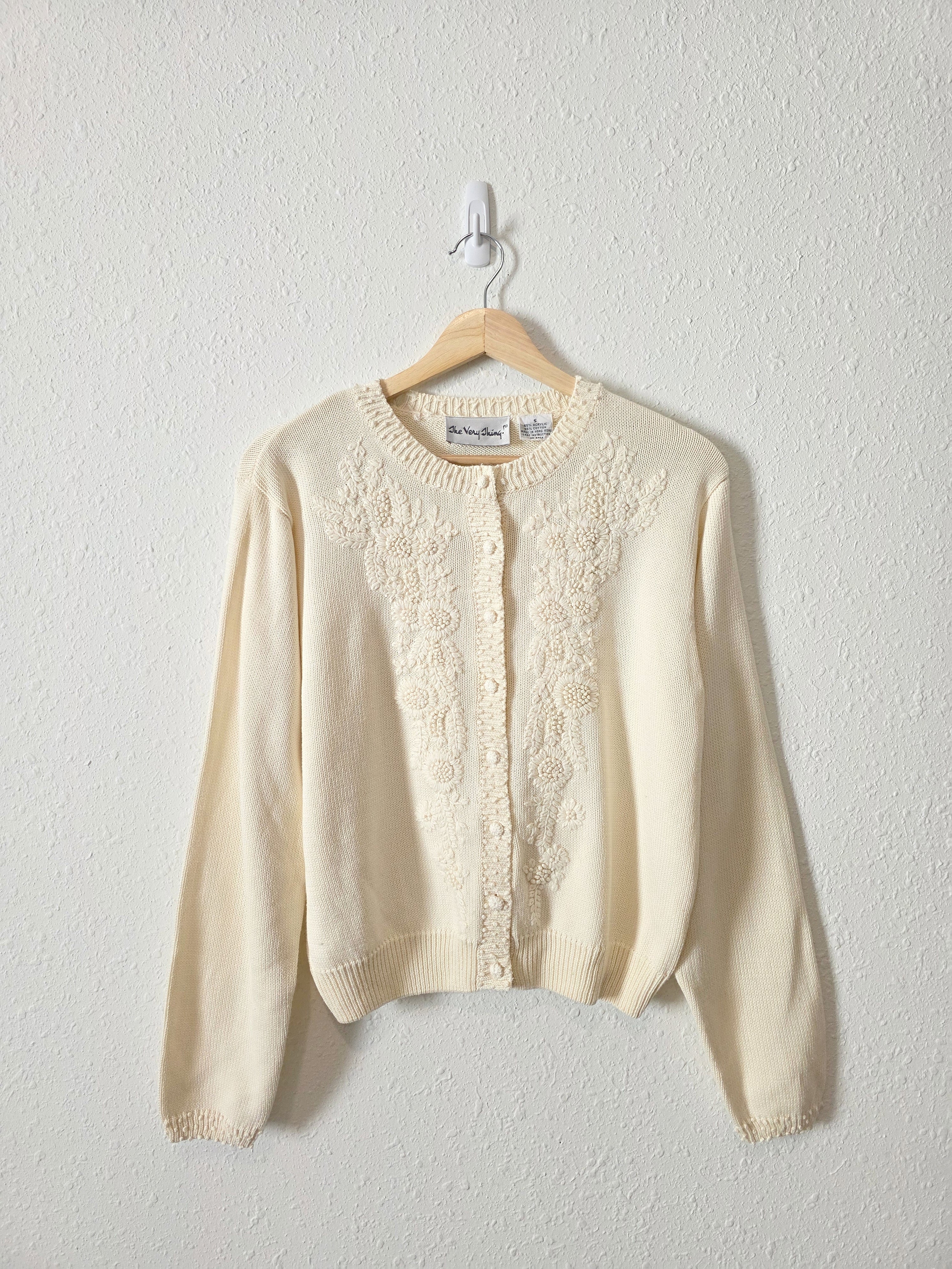 NEW Vintage Floral Embroidered Cardigan (S)