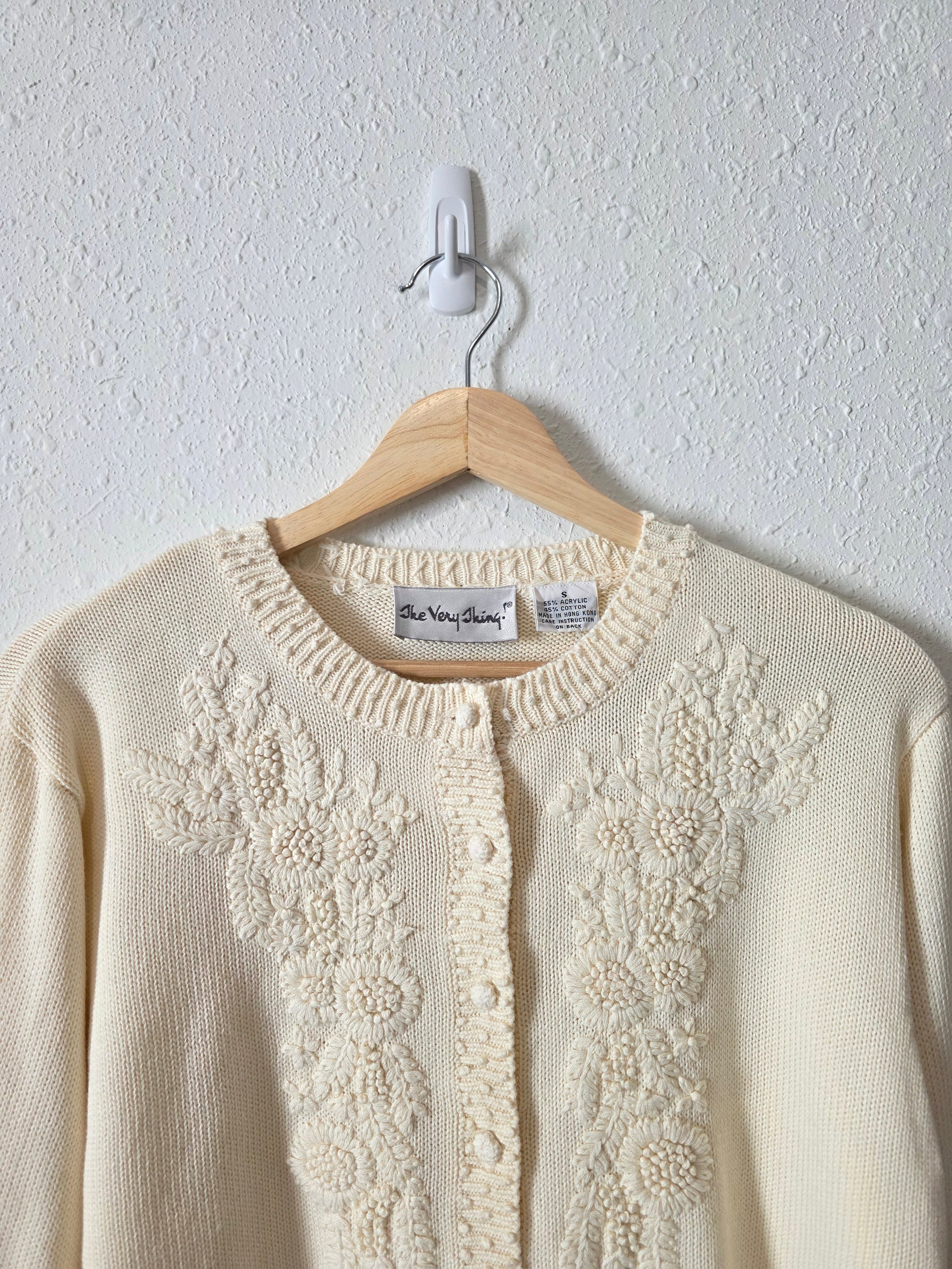 NEW Vintage Floral Embroidered Cardigan (S)
