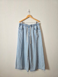 Wide Leg Drawstring Jeans (L)