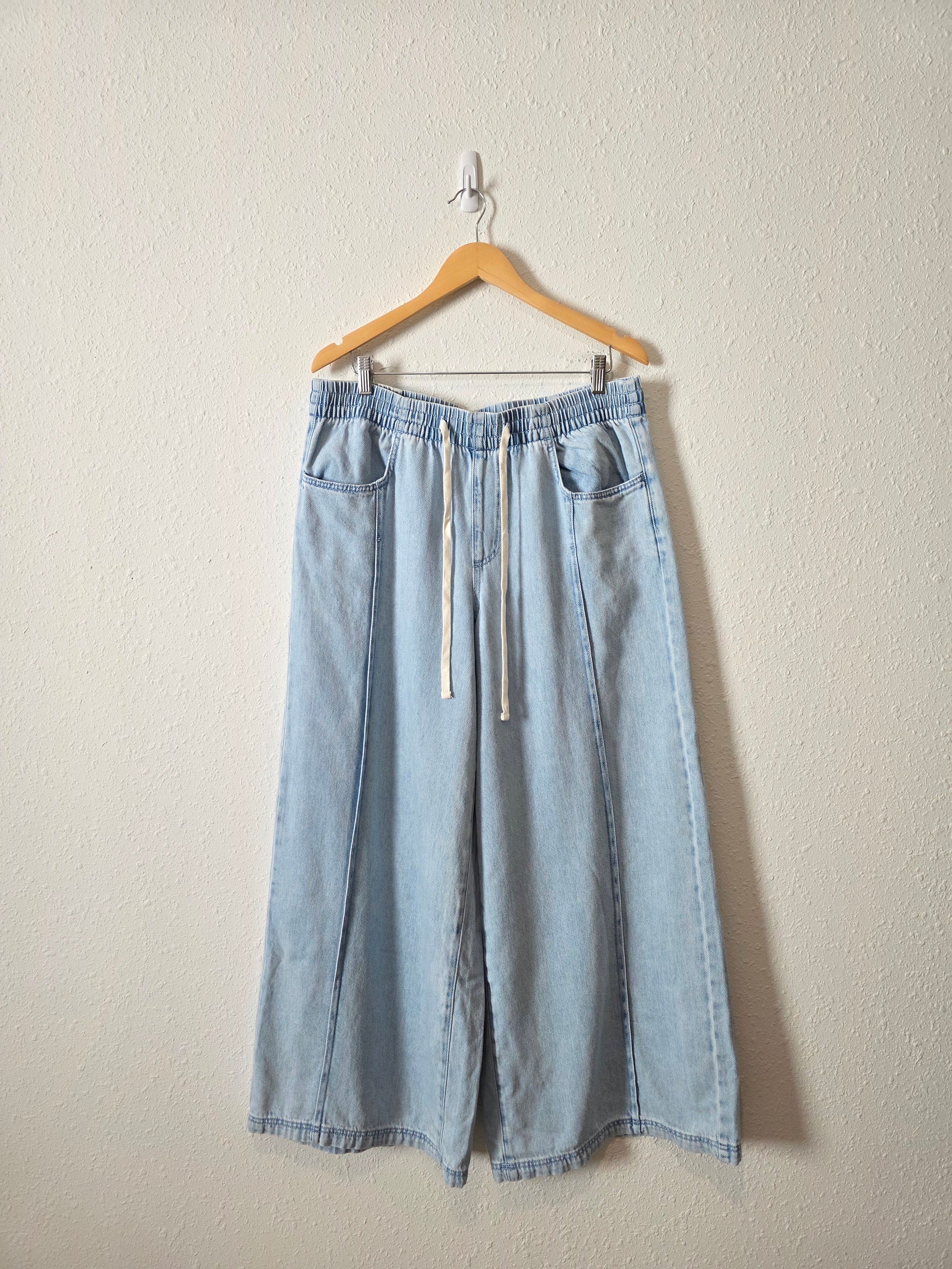 Wide Leg Drawstring Jeans (L)