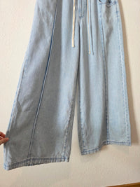 Wide Leg Drawstring Jeans (L)
