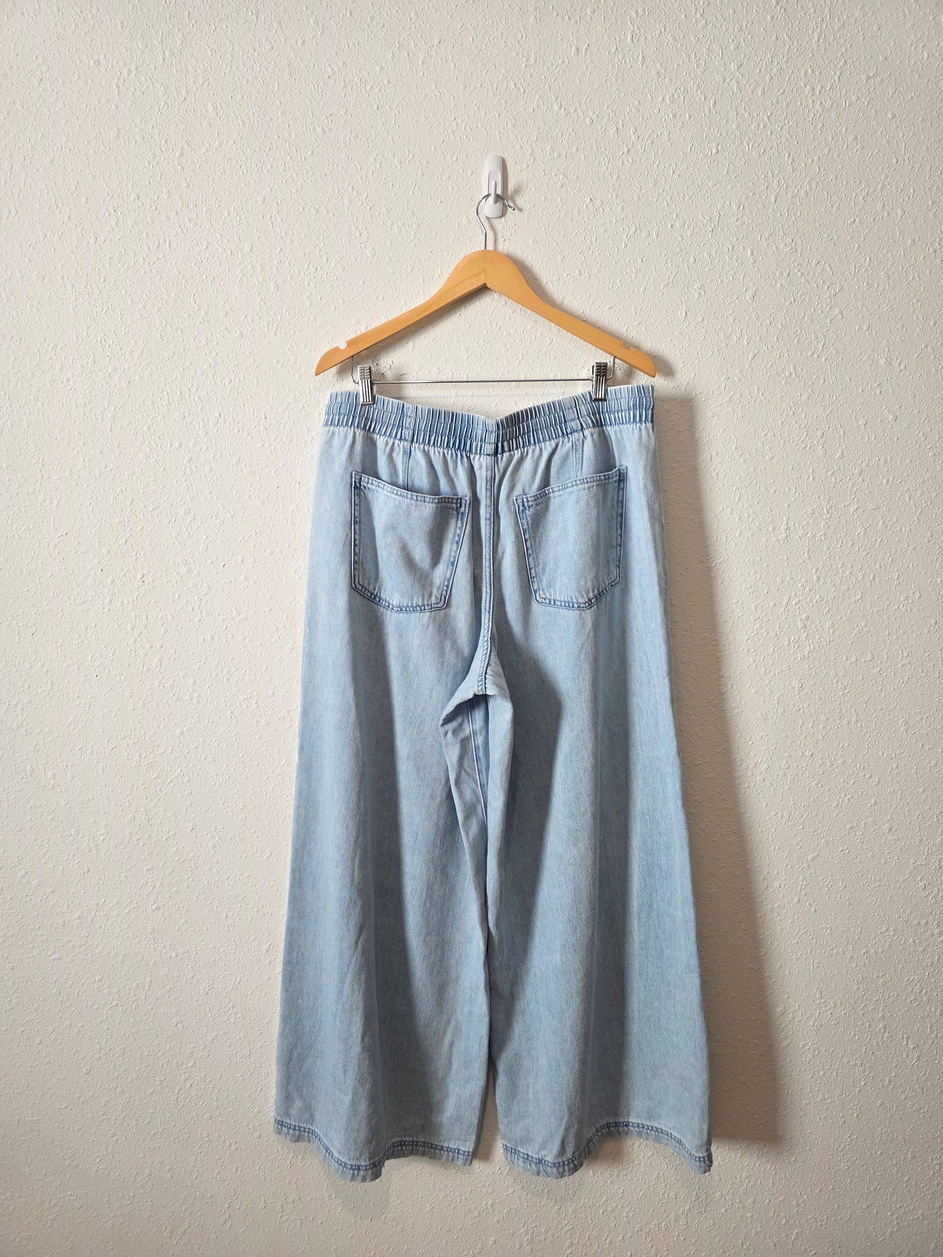 Wide Leg Drawstring Jeans (L)