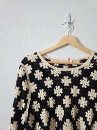 NEW Crochet Flare Sleeve Top (XL)
