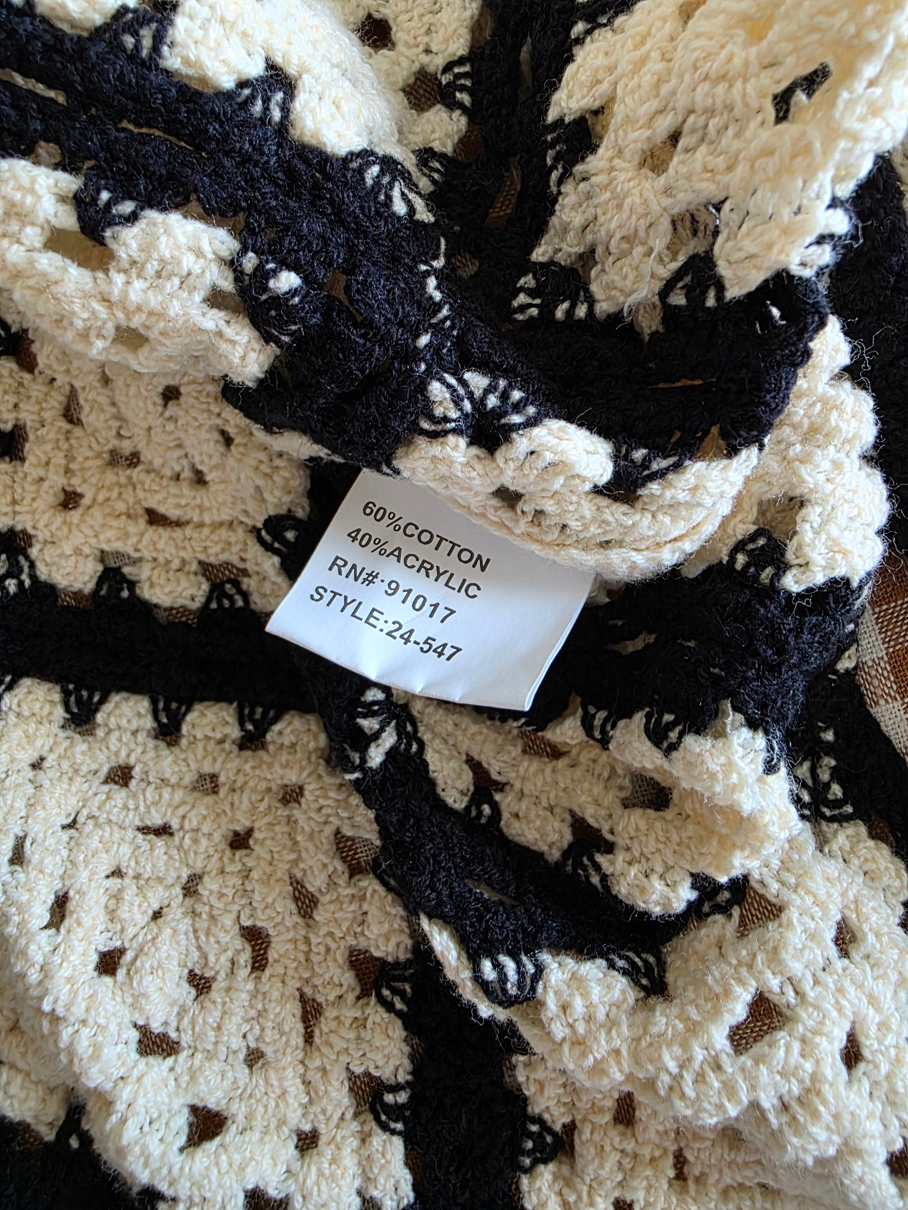 NEW Crochet Flare Sleeve Top (XL)