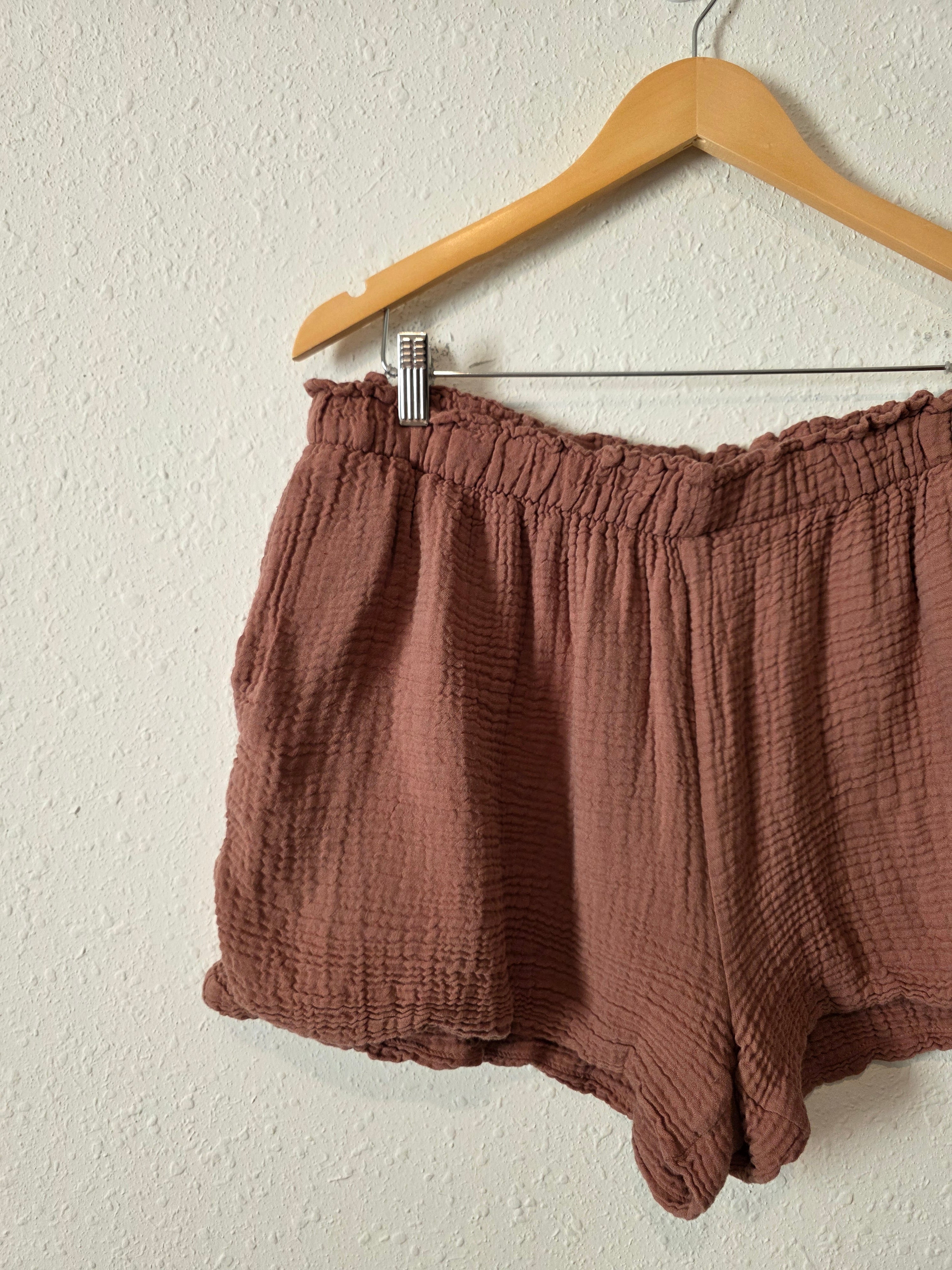 Cozy Earth Gauze Cotton Blend Shorts (XL)