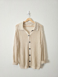 Oversized Open Knit Cardigan (S)