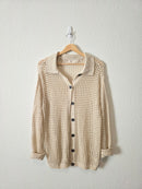 Oversized Open Knit Cardigan (S)