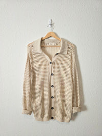 Oversized Open Knit Cardigan (S)
