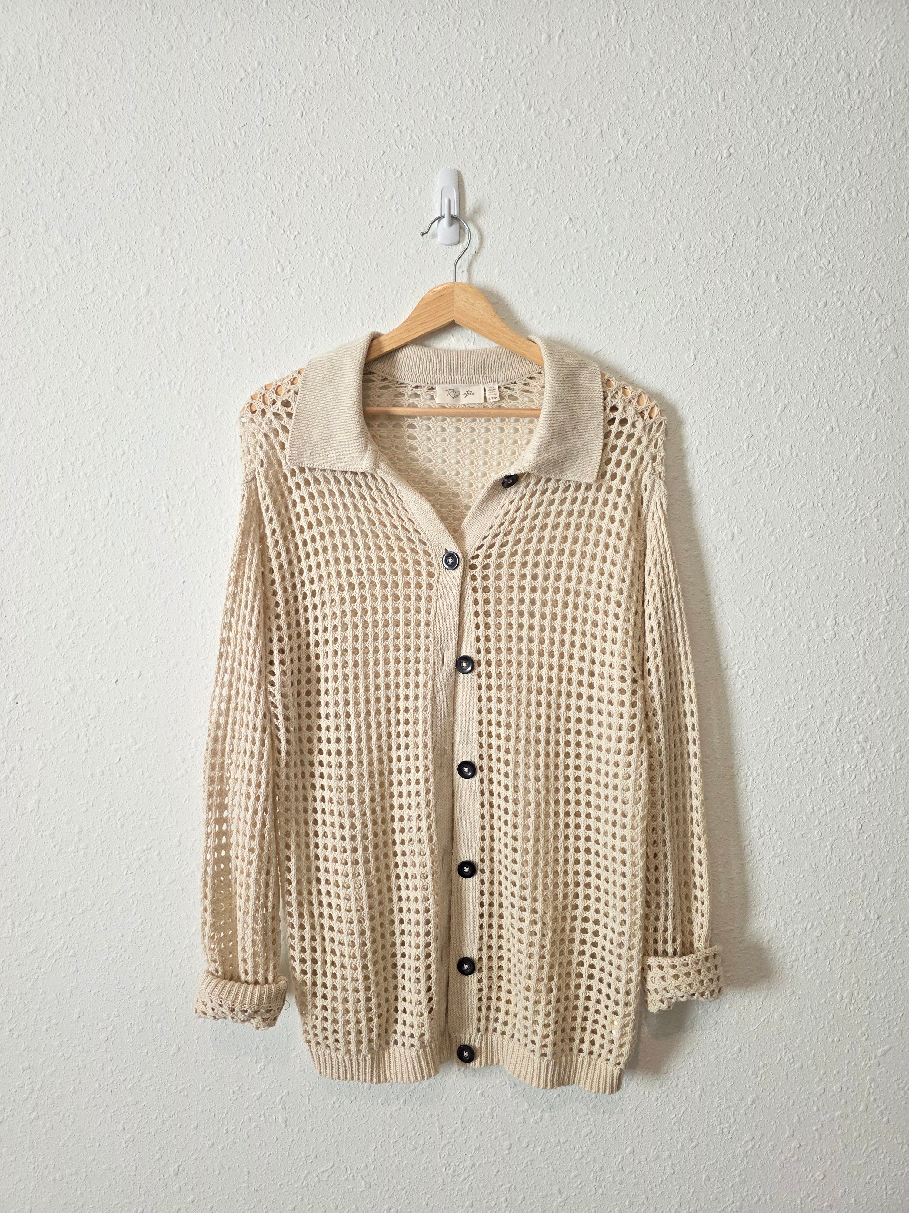 Oversized Open Knit Cardigan (S)