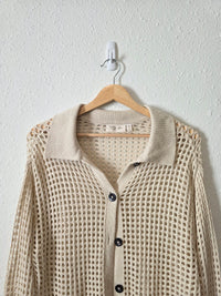 Oversized Open Knit Cardigan (S)