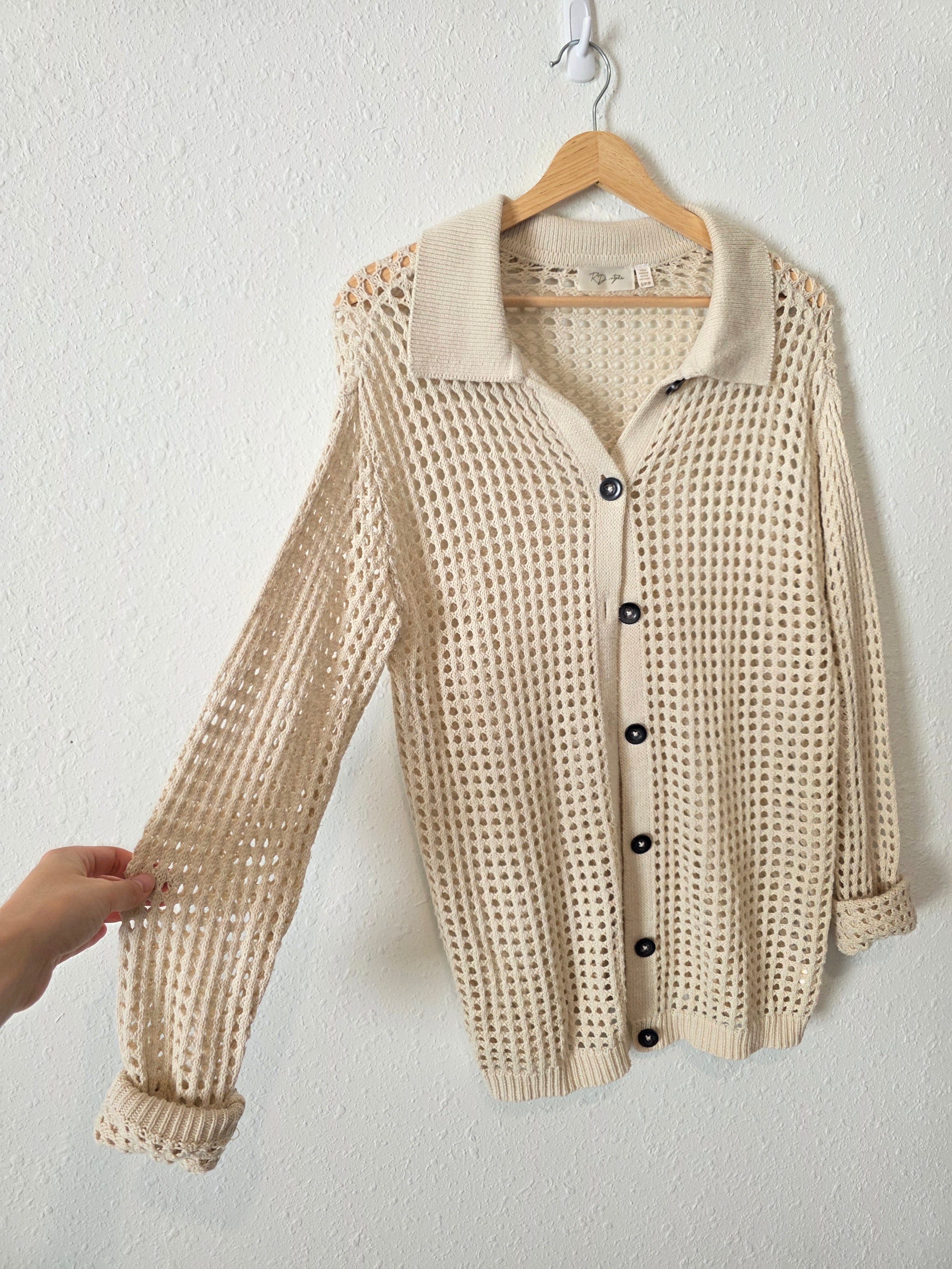 Oversized Open Knit Cardigan (S)