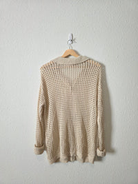 Oversized Open Knit Cardigan (S)