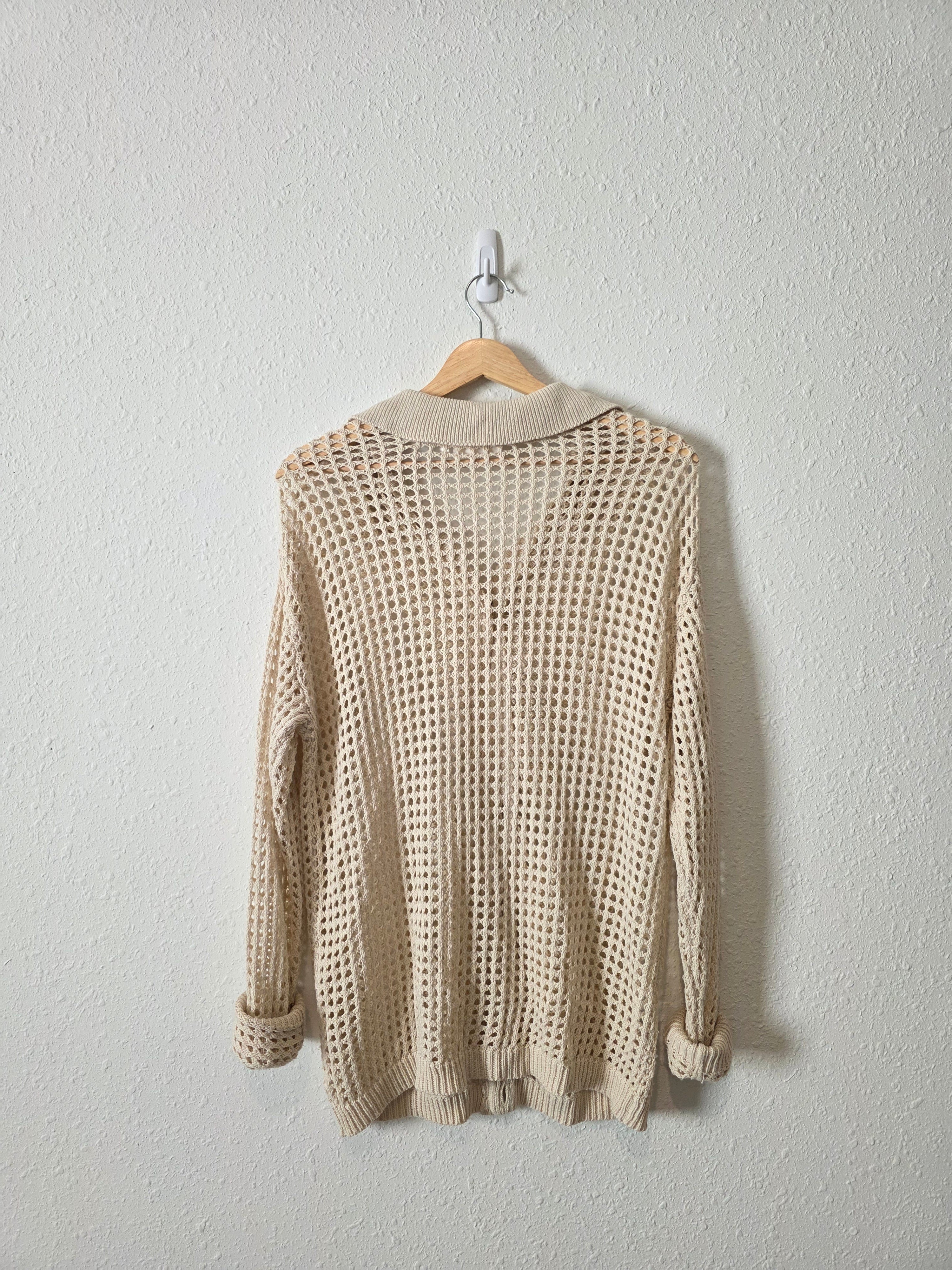 Oversized Open Knit Cardigan (S)