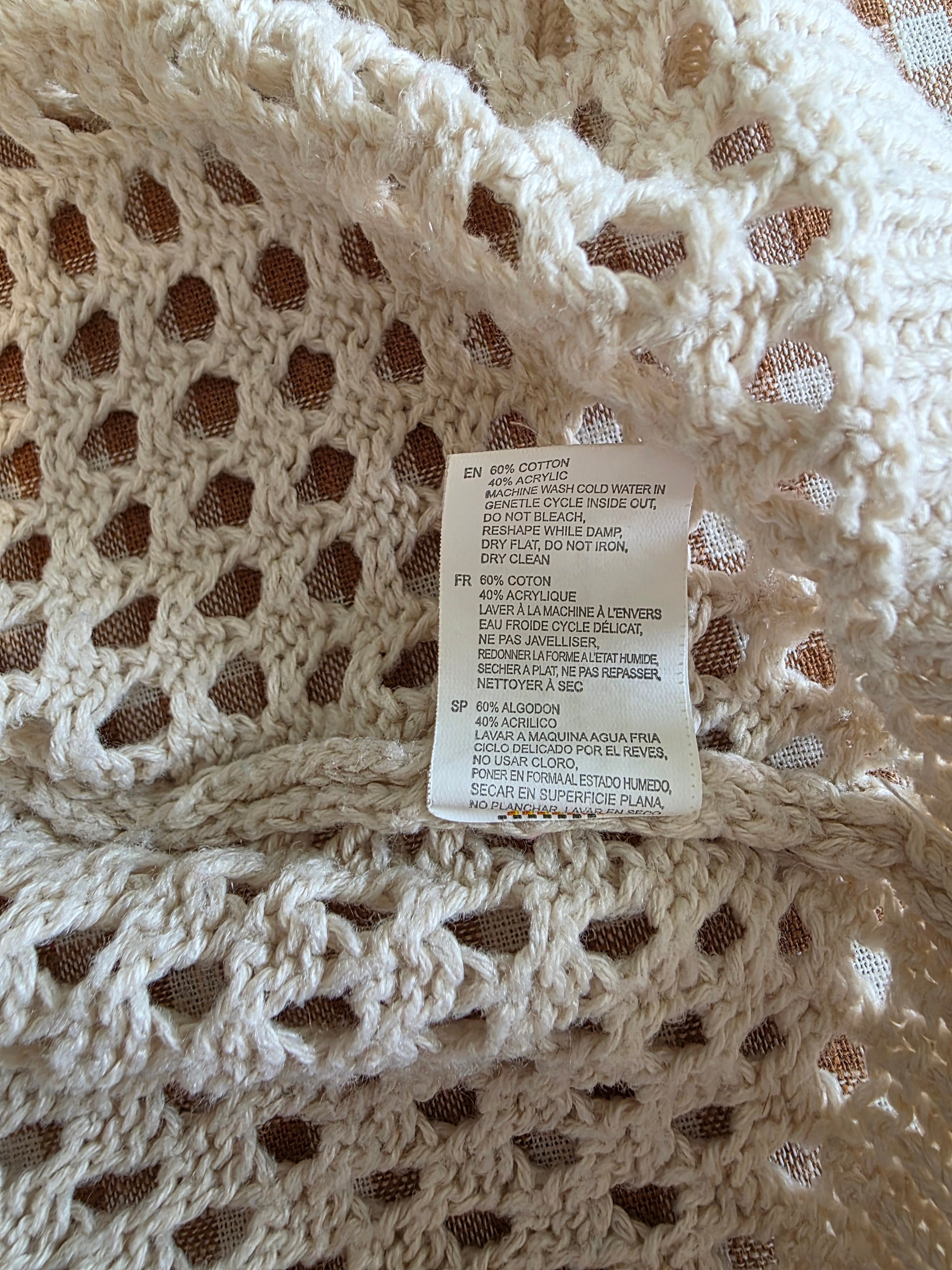 Oversized Open Knit Cardigan (S)