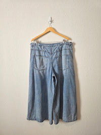 Risen Wide Leg Drawstring Jeans (1X)