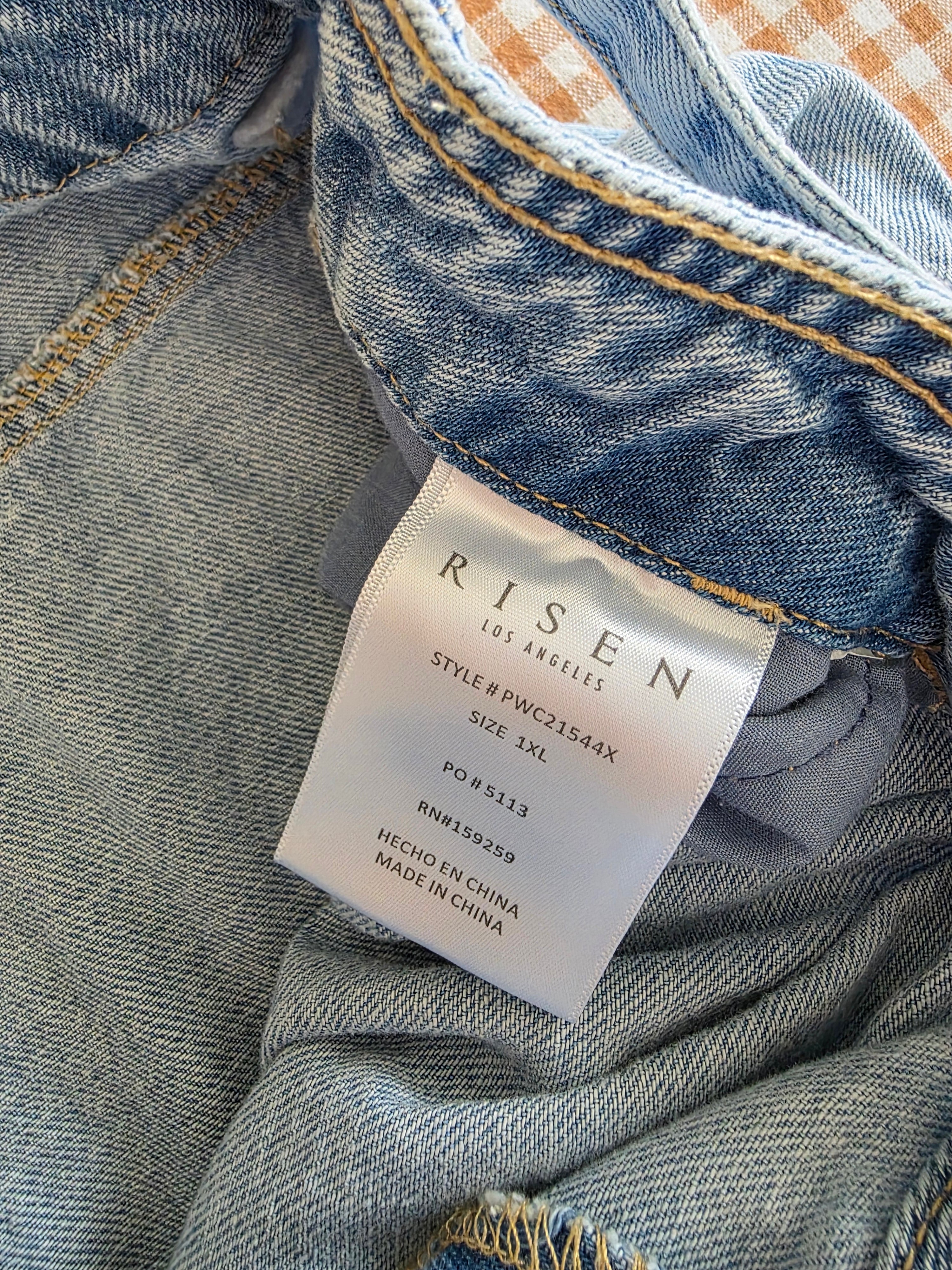 Risen Wide Leg Drawstring Jeans (1X)