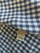 LL Bean Gingham Linen Button Up (M)