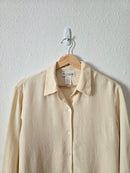 Vintage Floral Silk Button Up (M/L)